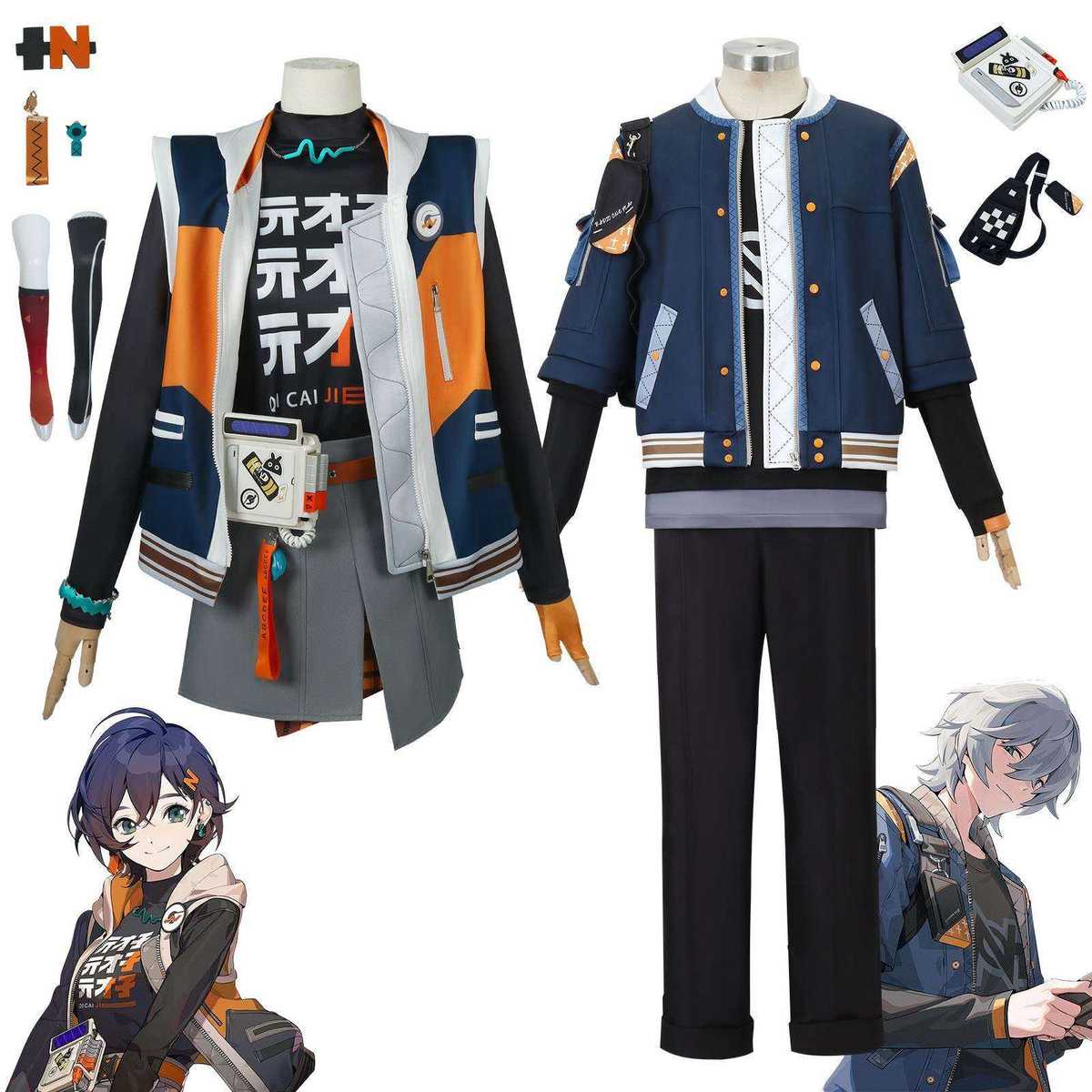  サイバーパンク風アニメキャラコスプレセット