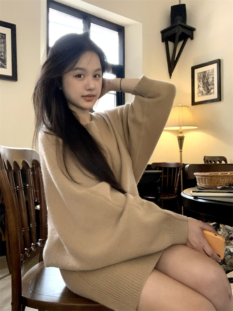 ニットワンピース 今季マストバイ上質ニットスリムハイウエストワンピース