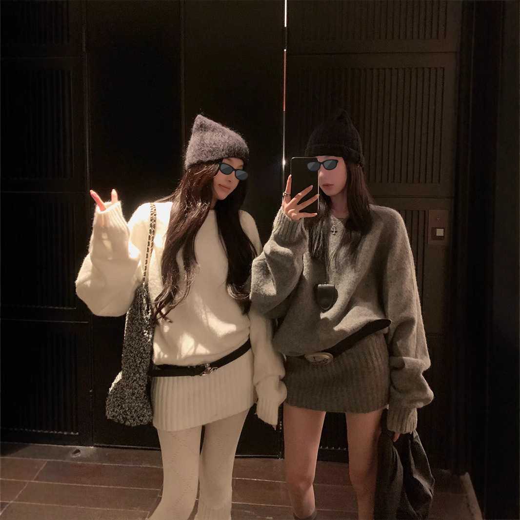 ニットワンピース ゆるシルエットニットセットアップ