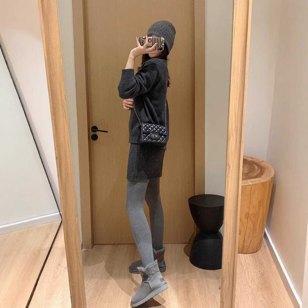 もこもこニットワンピース