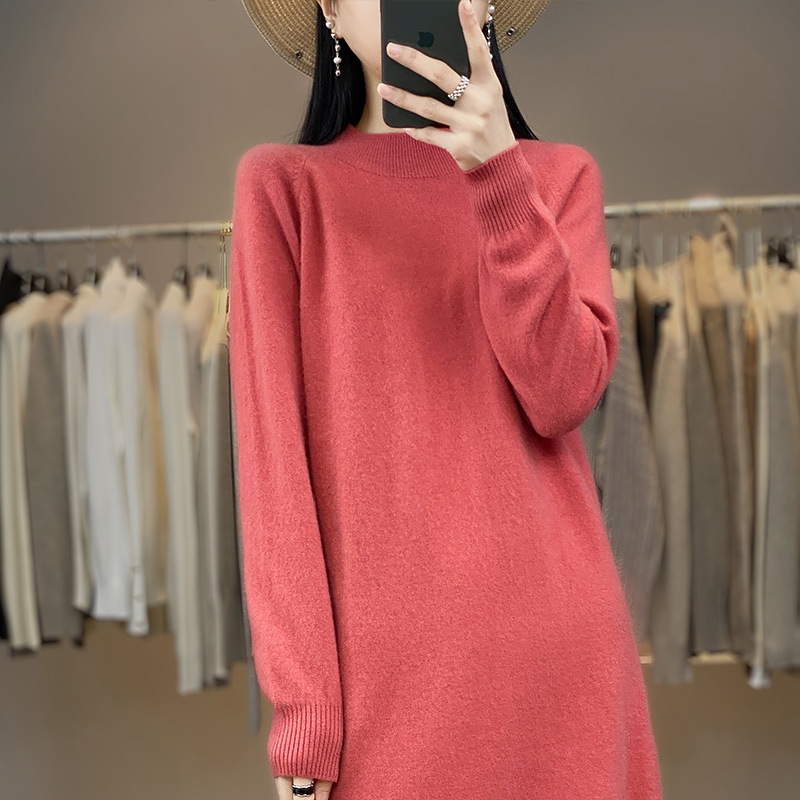 シンプル柔らか美シルエットニットワンピース