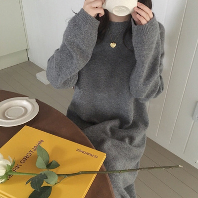 ゆるシルエットロングニットワンピース