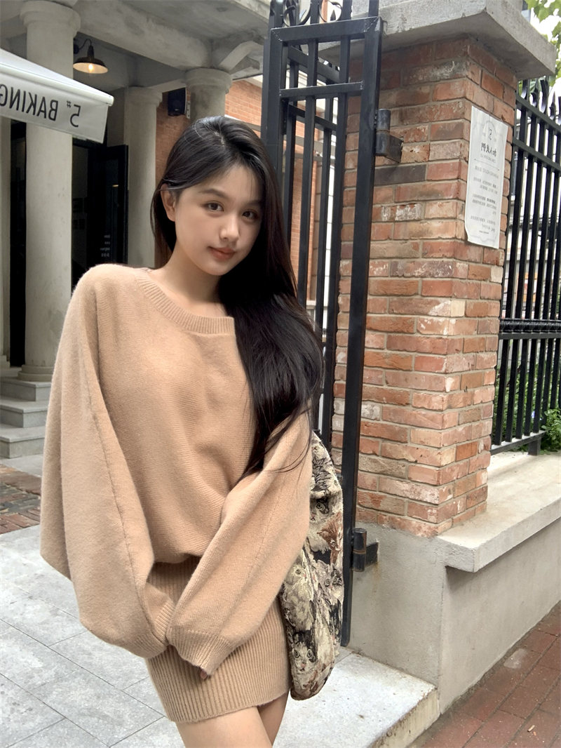 ニットワンピース 今季マストバイ上質ニットスリムハイウエストワンピース