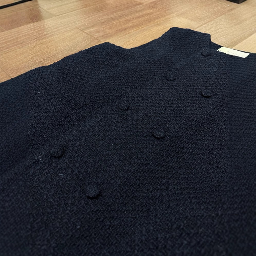 ベーシックダブルボタンニットワンピース