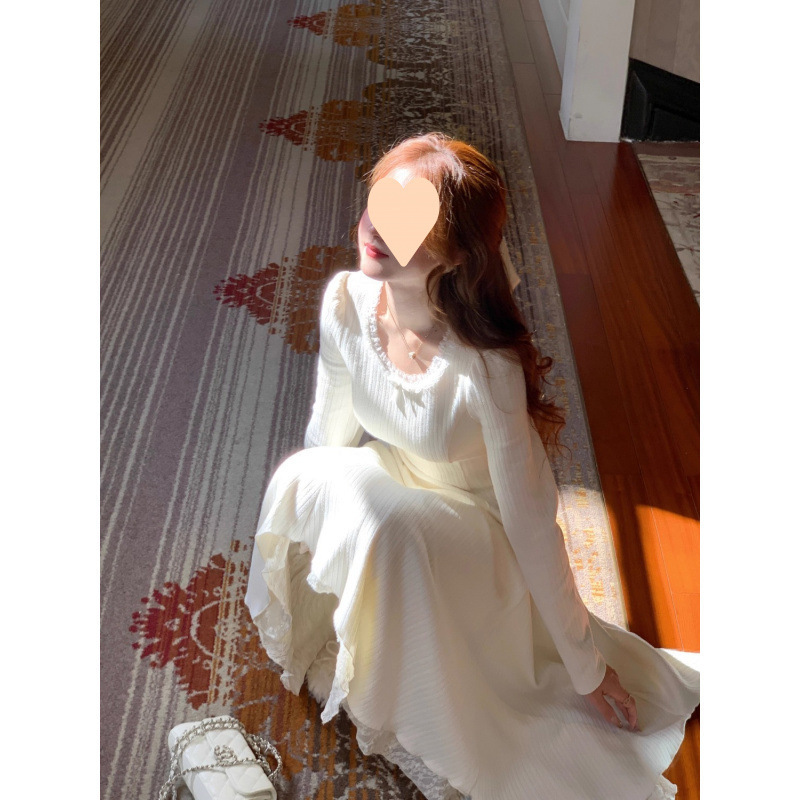 ふんわりプリンセスニットワンピース