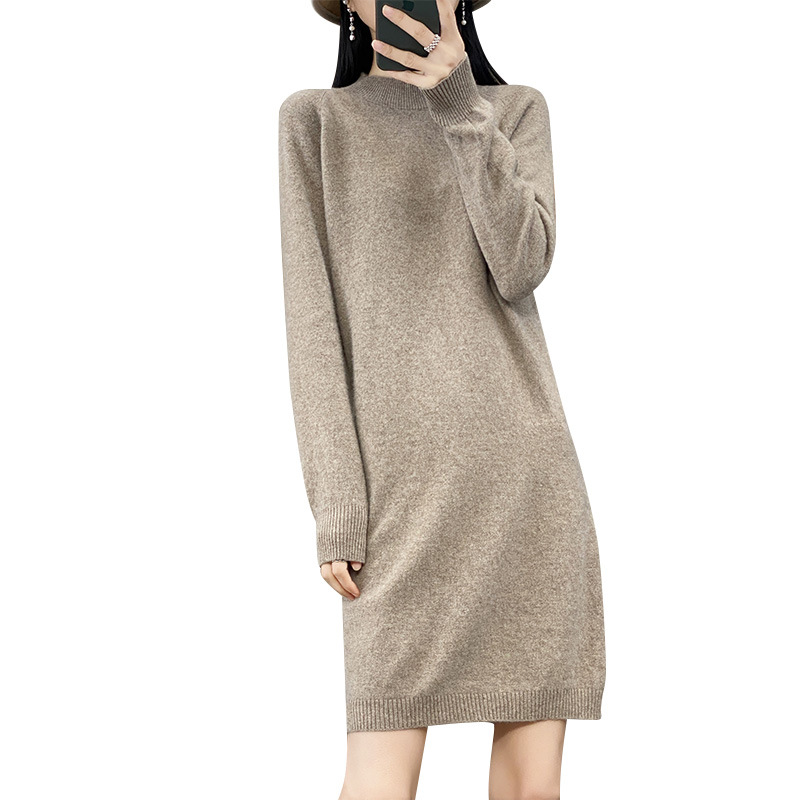 シンプル柔らか美シルエットニットワンピース