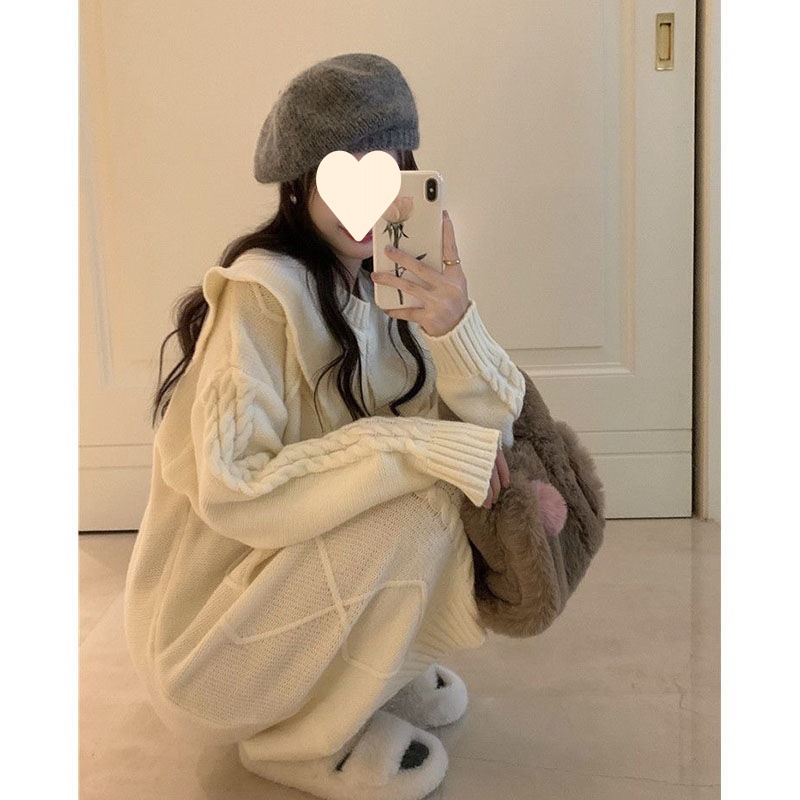 かわいい ゆったりシルエット ニットワンピース