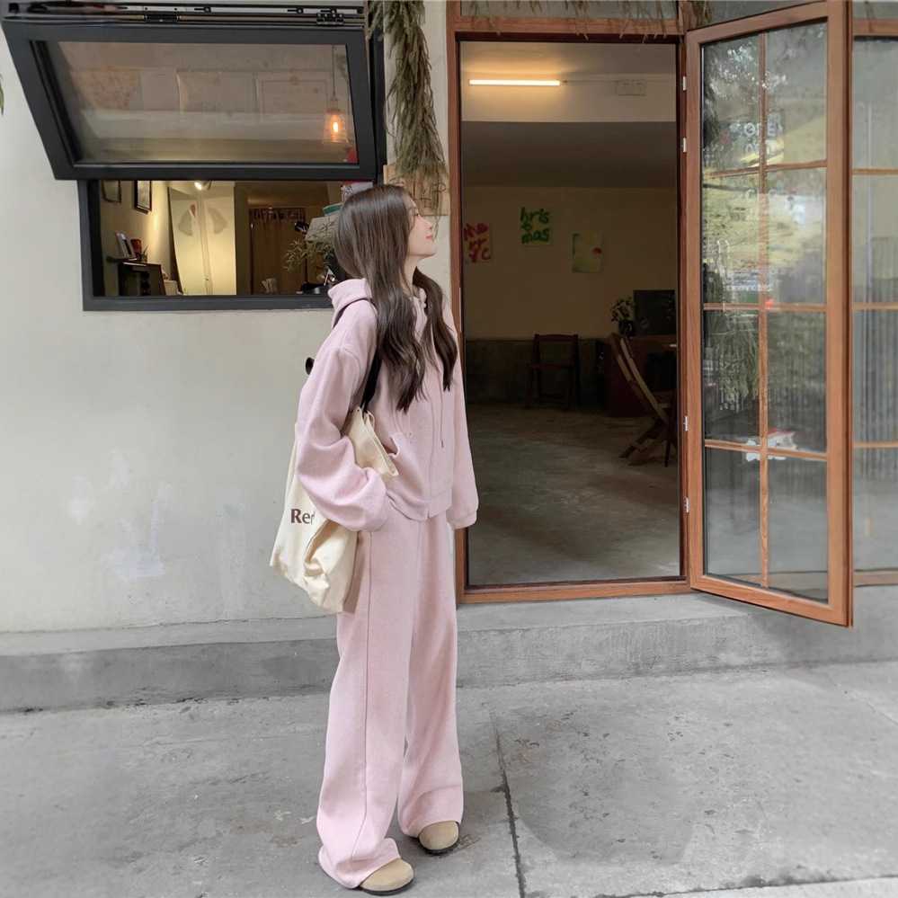 スウェット セットアップ ゆったりルーズフィット ホームウェア セットアップ