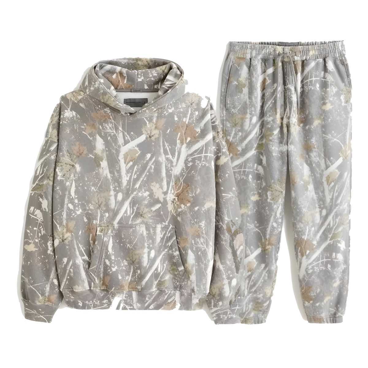 スウェット セットアップ 迷彩プリント柄 スウェット上下セット