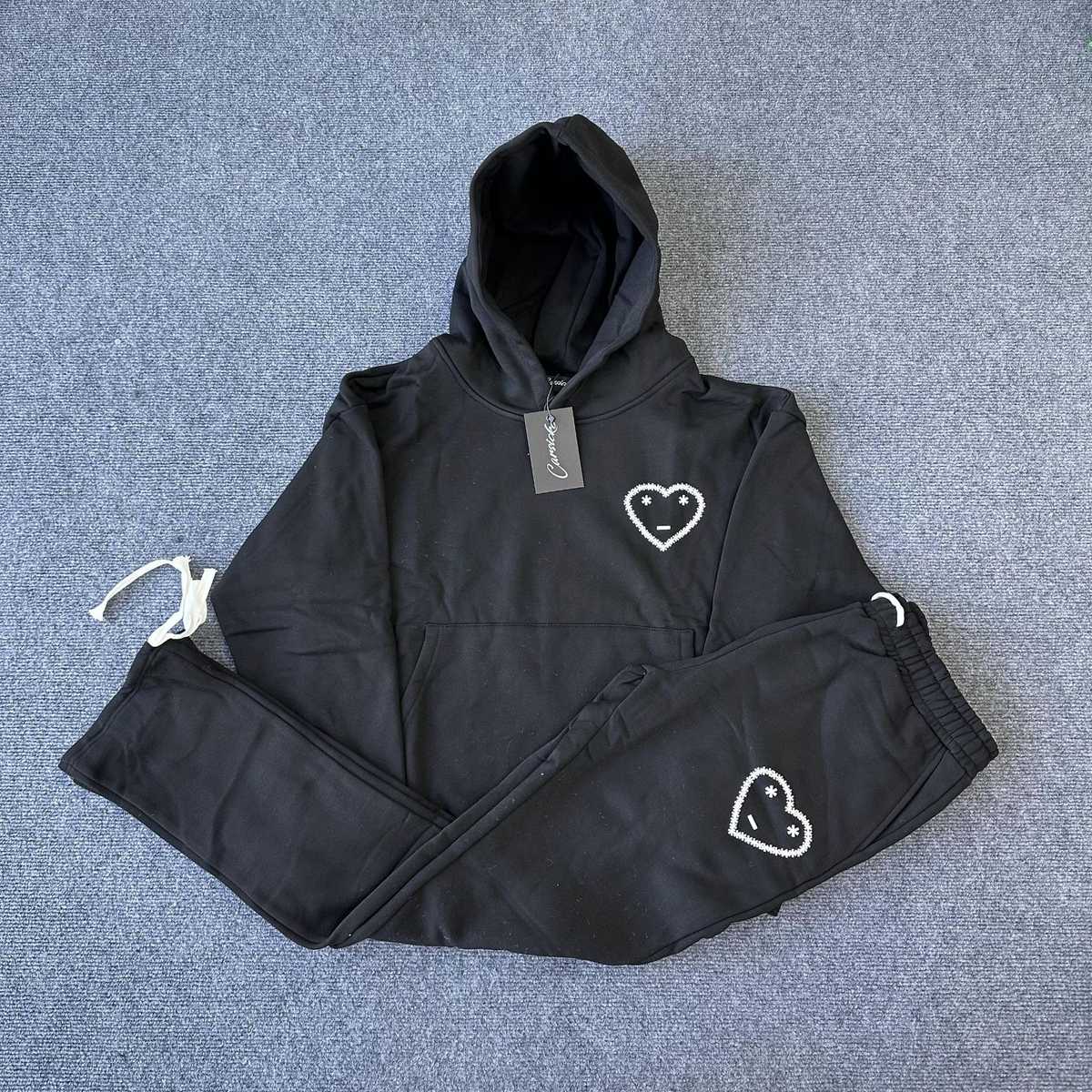 スウェット セットアップ ハート刺繍デザイン スウェット上下セット