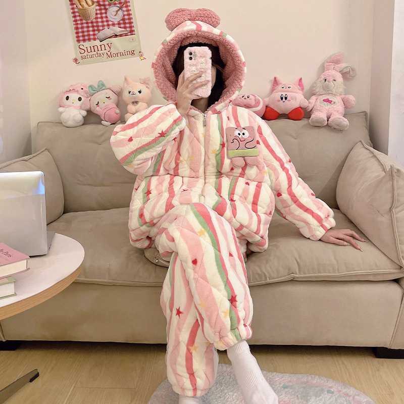 スウェット セットアップ もこもこうさぎ耳パジャマ上下セット