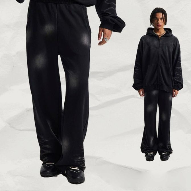 スウェット セットアップ 男女兼用 裏パイル ジップ パーカー ジョガー セットアップ 秋冬