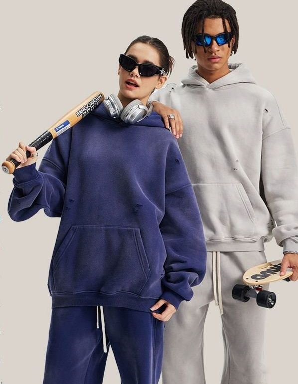 ゆったりシルエット裏起毛パーカー上下セット