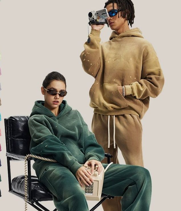 スエットセットアップメンズ ユーズド加工 裏起毛 パーカー 男女兼用 ジョガーパンツ セットアップ