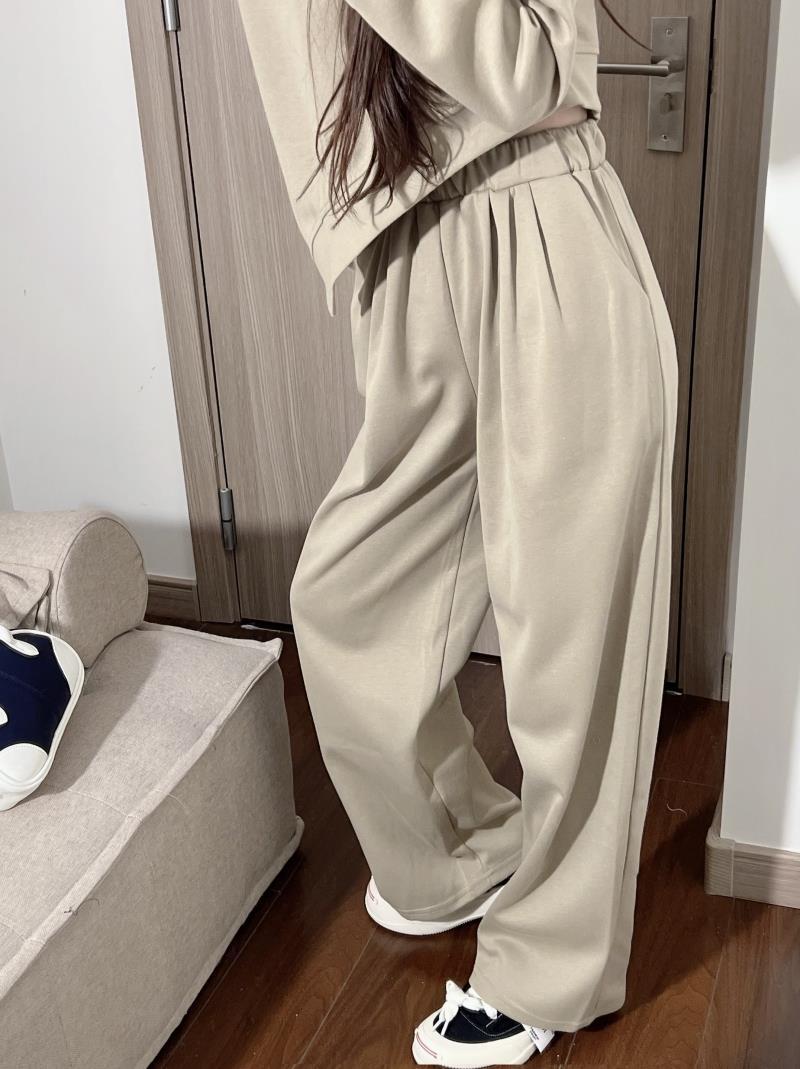 レディース スウェット セットアップ 上下セット ベージュ