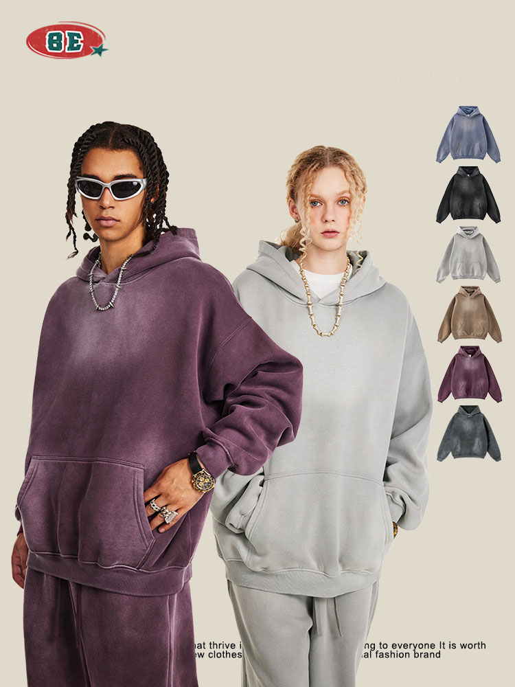 スウェット セットアップ 男女兼用ビンテージ風裏起毛スウェットセットアップ全６色