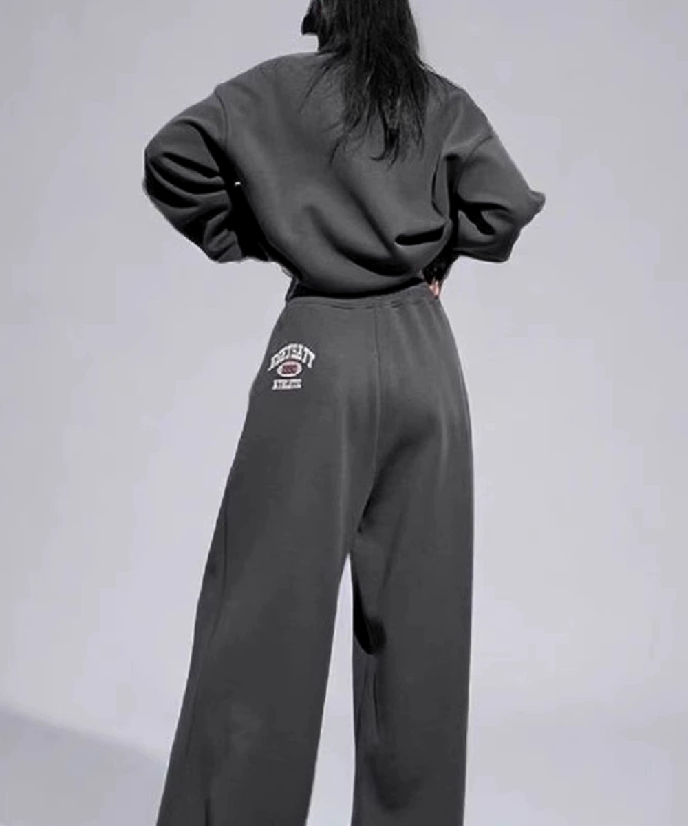 スウェット セットアップ 大学風文字印刷スウェット上下セット