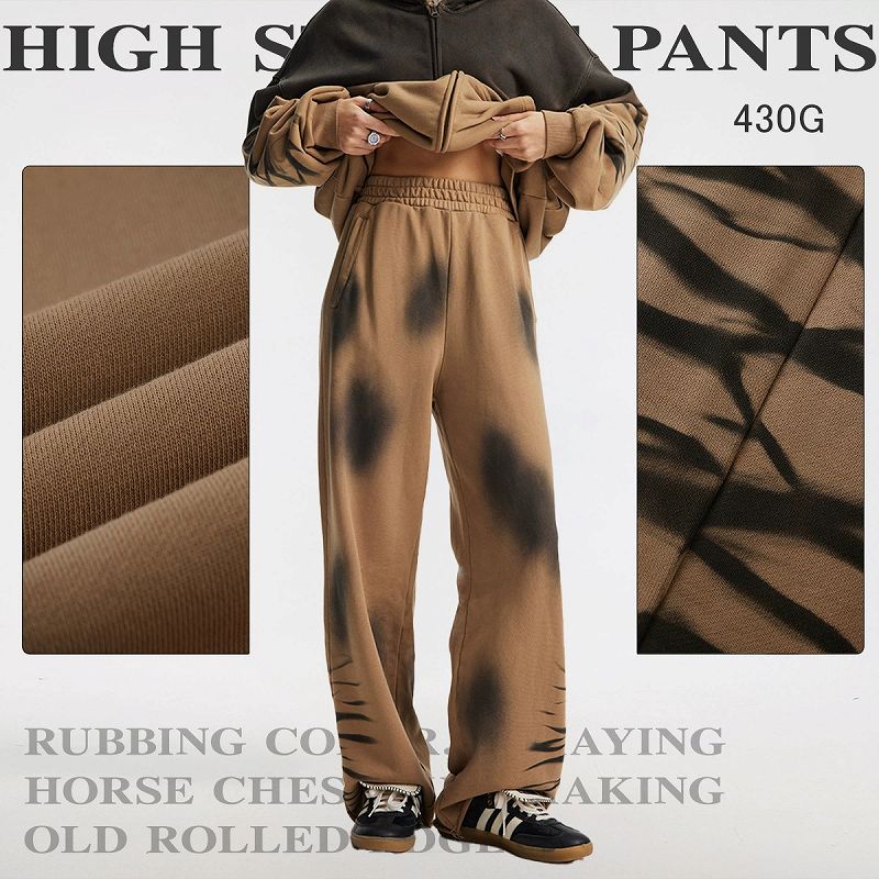 スウェット セットアップ 男女兼用 裏パイル ジップ パーカー ジョガー セットアップ 秋冬