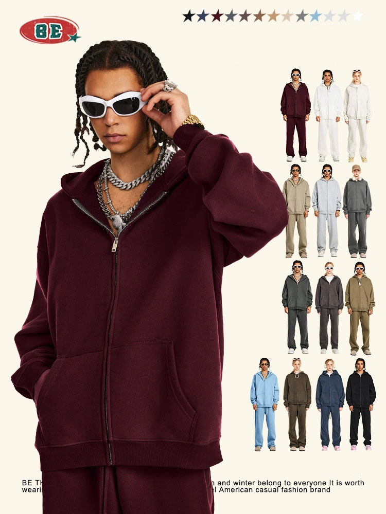 スウェット セットアップ 裏起毛ジップアップパーカー上下セット男女兼用秋冬