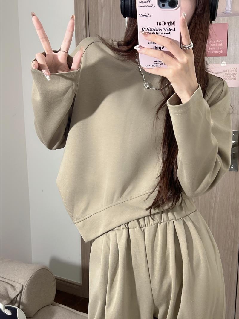 レディース スウェット セットアップ 上下セット ベージュ