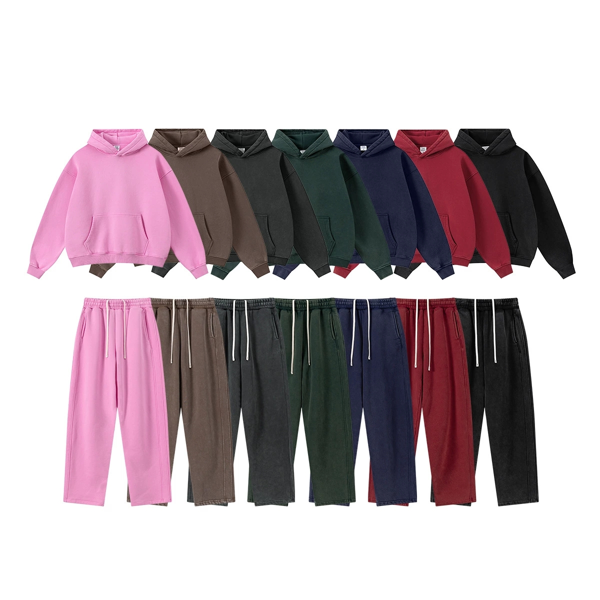 スウェット セットアップ 裏起毛スウェット上下セット男女兼用全7色