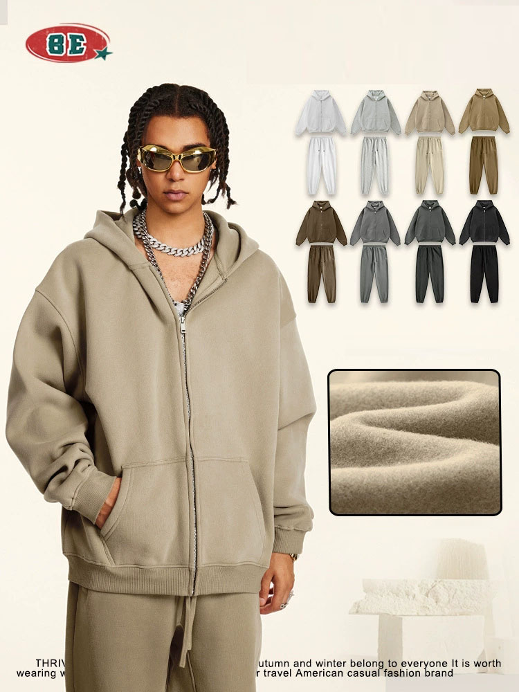 スウェット セットアップ 裏起毛ジップアップパーカー男女兼用スウェットセットアップ全8色