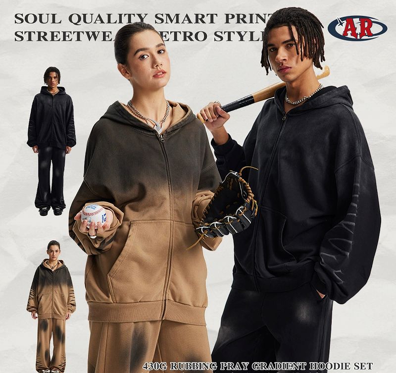 スウェット セットアップ 男女兼用 裏パイル ジップ パーカー ジョガー セットアップ 秋冬