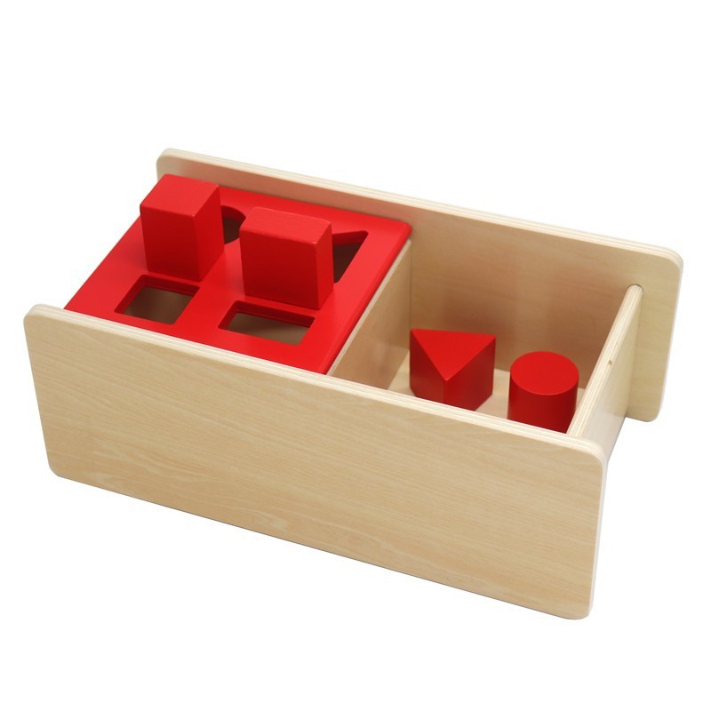 知育玩具 木製引き出し型形合わせパズルボックス