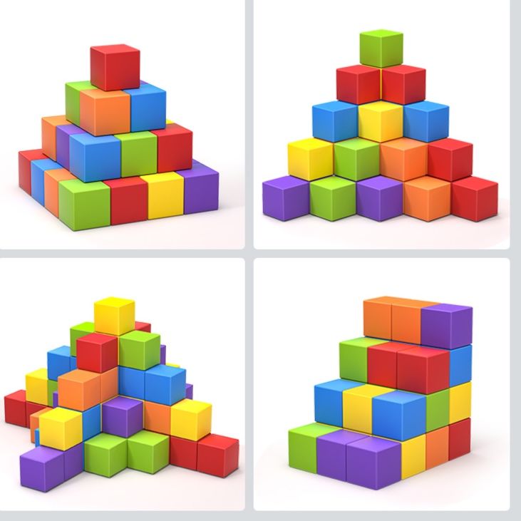 知育玩具 立体数字積み木パズル