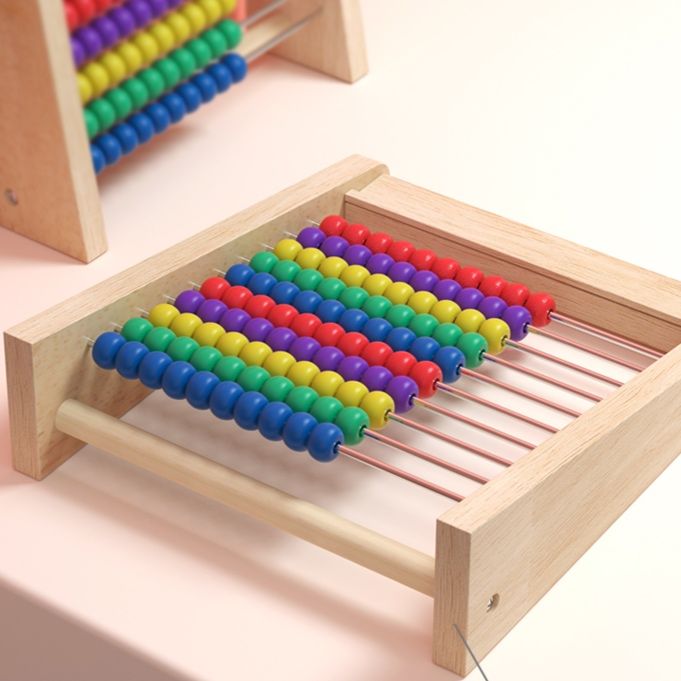 知育玩具 木製算盤 数字学習フレーム