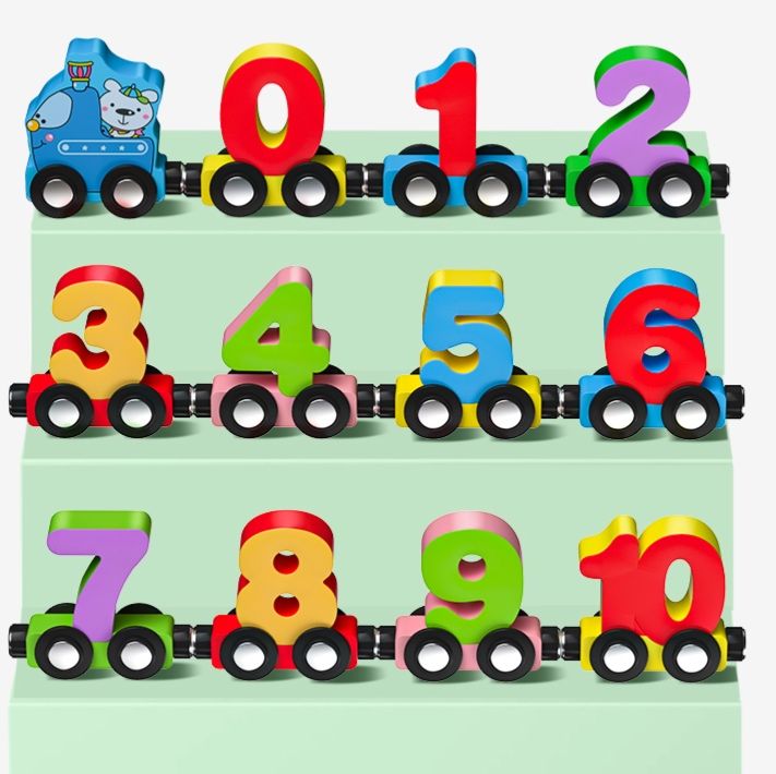 知育玩具 磁力数字列車つなげて学習セット