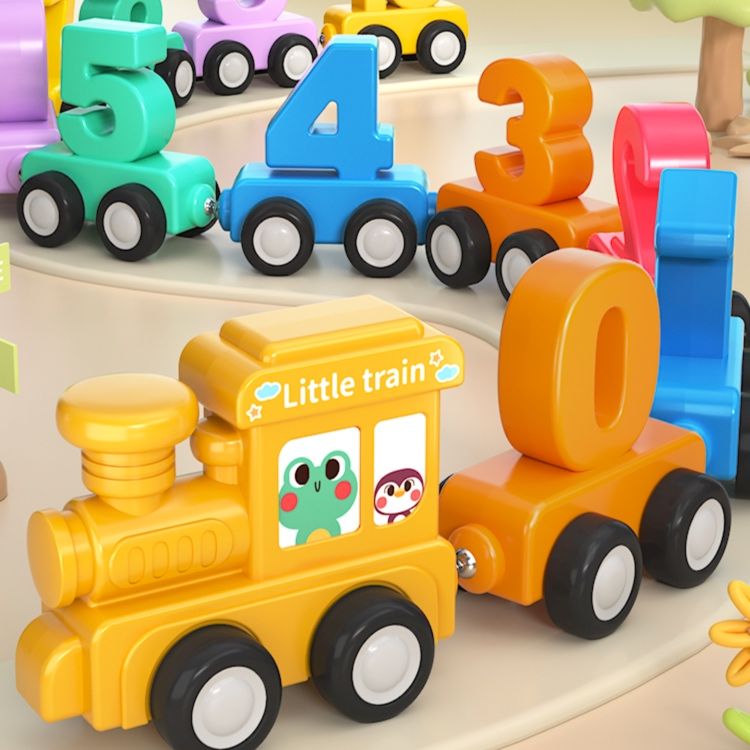 知育玩具 磁力数字連結列車セット