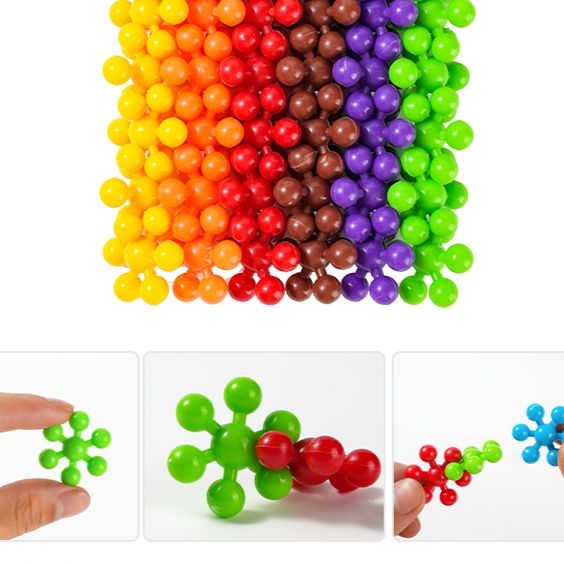 知育玩具 立体梅花つなぎブロック