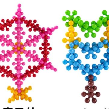知育玩具 立体梅花つなぎブロック