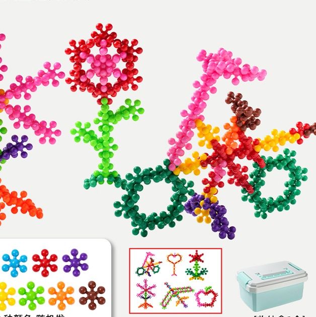 知育玩具 立体梅花つなぎブロック