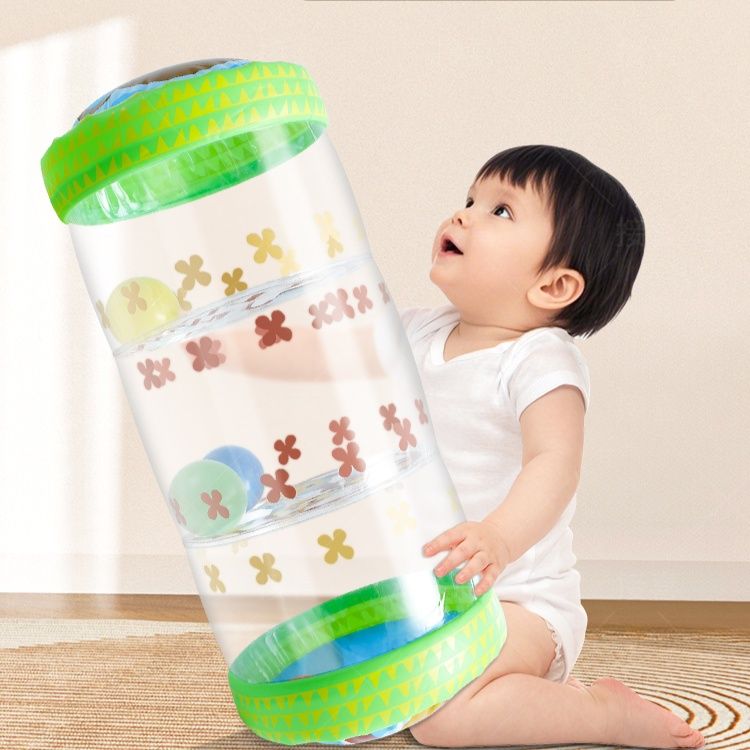 知育玩具 赤ちゃん用転がしロール筒