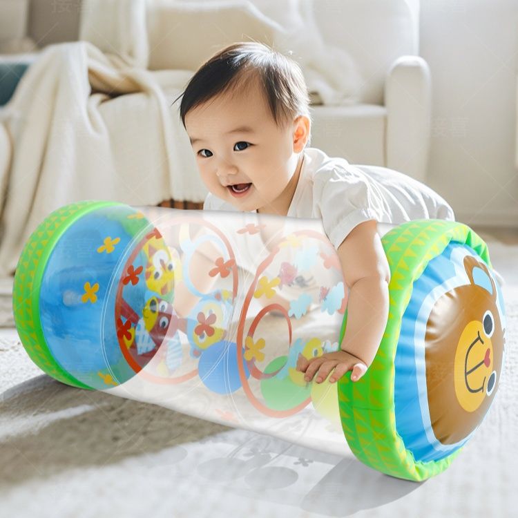知育玩具 赤ちゃん用転がしロール筒