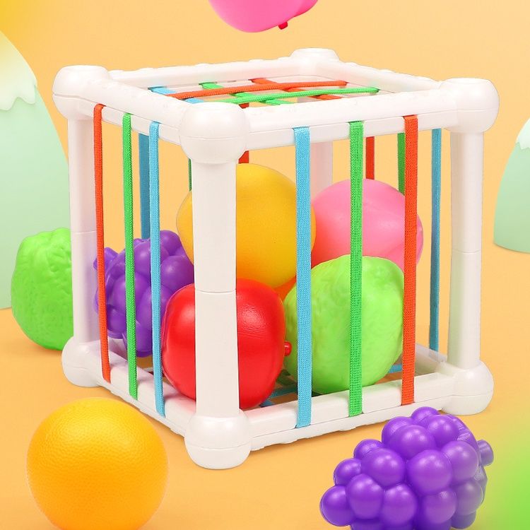 知育玩具 果物かご感覚遊び