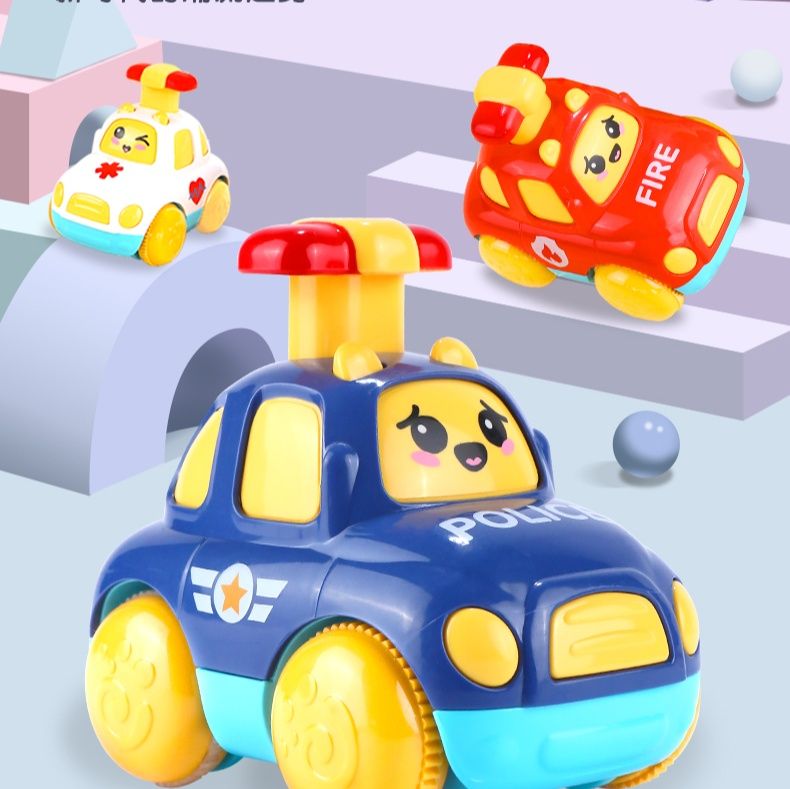 知育玩具 ぴゅんぴゅん走る！押して進む働く車