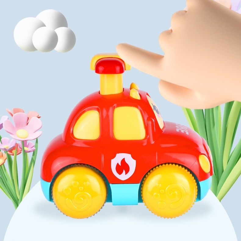 知育玩具 ぴゅんぴゅん走る！押して進む働く車