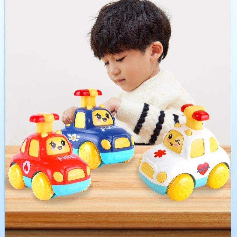 知育玩具 ぴゅんぴゅん走る！押して進む働く車