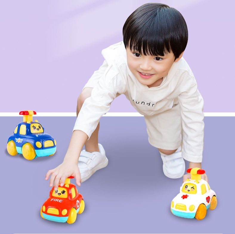 知育玩具 ぴゅんぴゅん走る！押して進む働く車