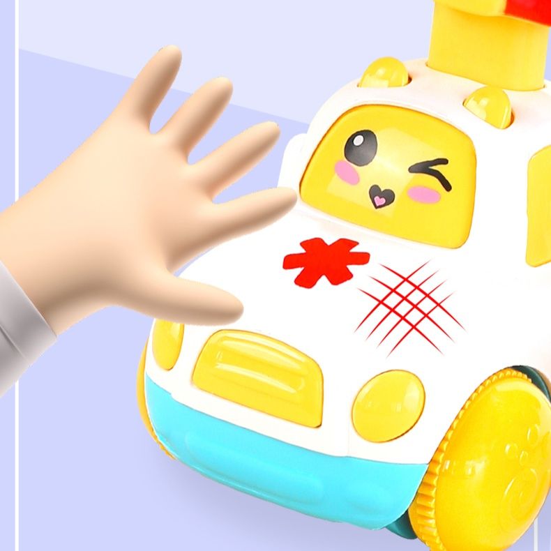 知育玩具 ぴゅんぴゅん走る！押して進む働く車