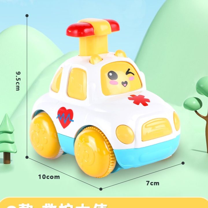 知育玩具 ぴゅんぴゅん走る！押して進む働く車
