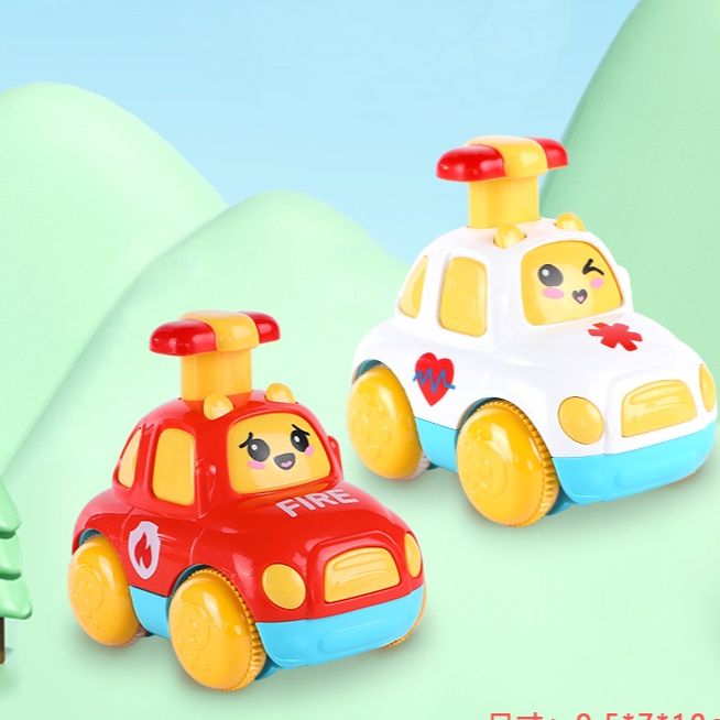 知育玩具 ぴゅんぴゅん走る！押して進む働く車