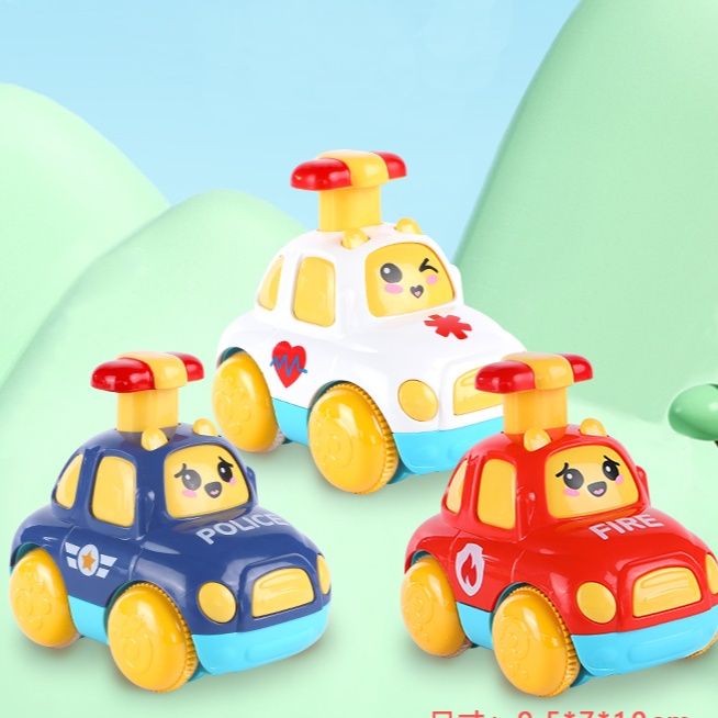 知育玩具 ぴゅんぴゅん走る！押して進む働く車