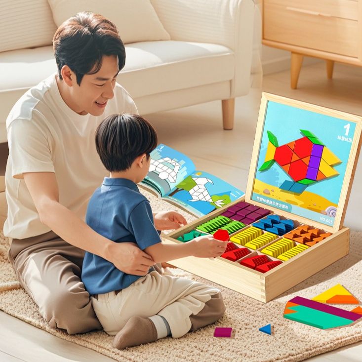 知育玩具 磁性立体図形パズルブロック
