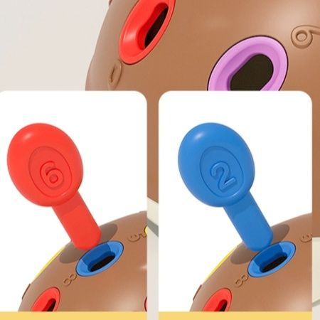 知育玩具 はりねずみ数字合わせパズル