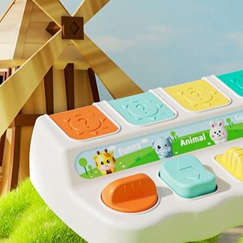 知育玩具 森の動物たち押しボタン指先訓練器