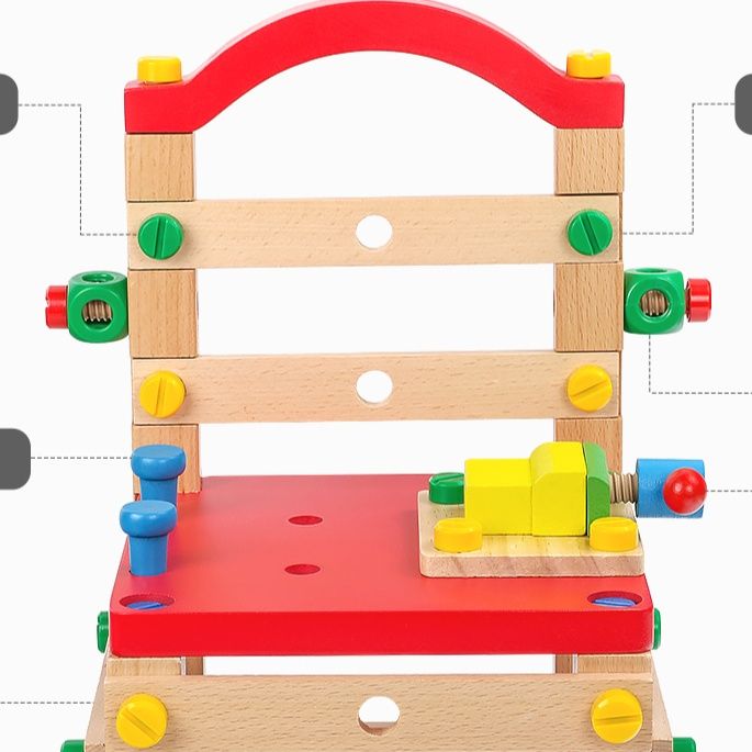 知育玩具 組み立て椅子ネジ工作セット